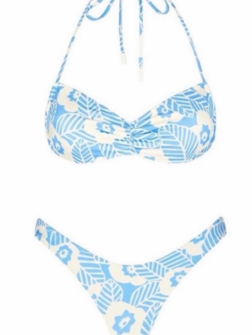 Blue and White Floral Bikini set by triangl